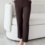 Visa Kemerli Pantalon - Kahverengi