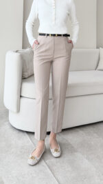 Visa Kemerli Pantalon - Taş - Görsel 2