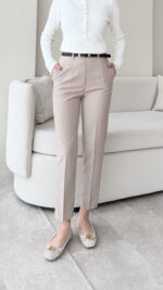 Visa Kemerli Pantalon - Taş - Görsel 2