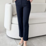 Visa Kemerli Pantalon - Lacivert