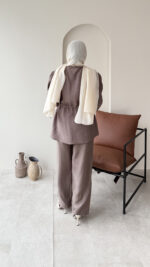 Yakamoz Taşlı Takım - Vizon - Görsel 3