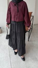 Keten Takım - Bordo - Görsel 6