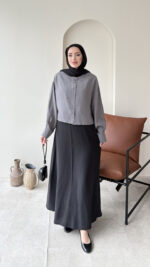 Mini Tensel Gömlek - Antrasit - Görsel 5