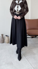 Nare Kemerli Etek - Siyah - Görsel 4