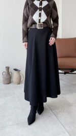 Nare Kemerli Etek - Siyah - Görsel 5