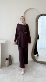 Tina Kemerli Takım - Mürdüm - Görsel 3