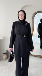 Tina Kemerli Takım - Siyah - Görsel 3