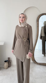 Tina Kemerli Takım - Vizon - Görsel 5