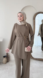 Tina Kemerli Takım - Vizon - Görsel 6