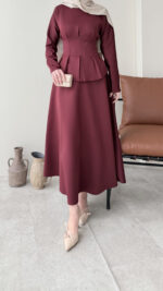 Peya Belden Bağlamalı Scuba Takım - Bordo - Görsel 6