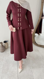 Leile Scuba Takım - Bordo - Görsel 6