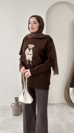 Triko Kazak - Kahverengi - Görsel 2