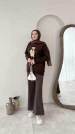 Triko Kazak - Kahverengi - Görsel 4