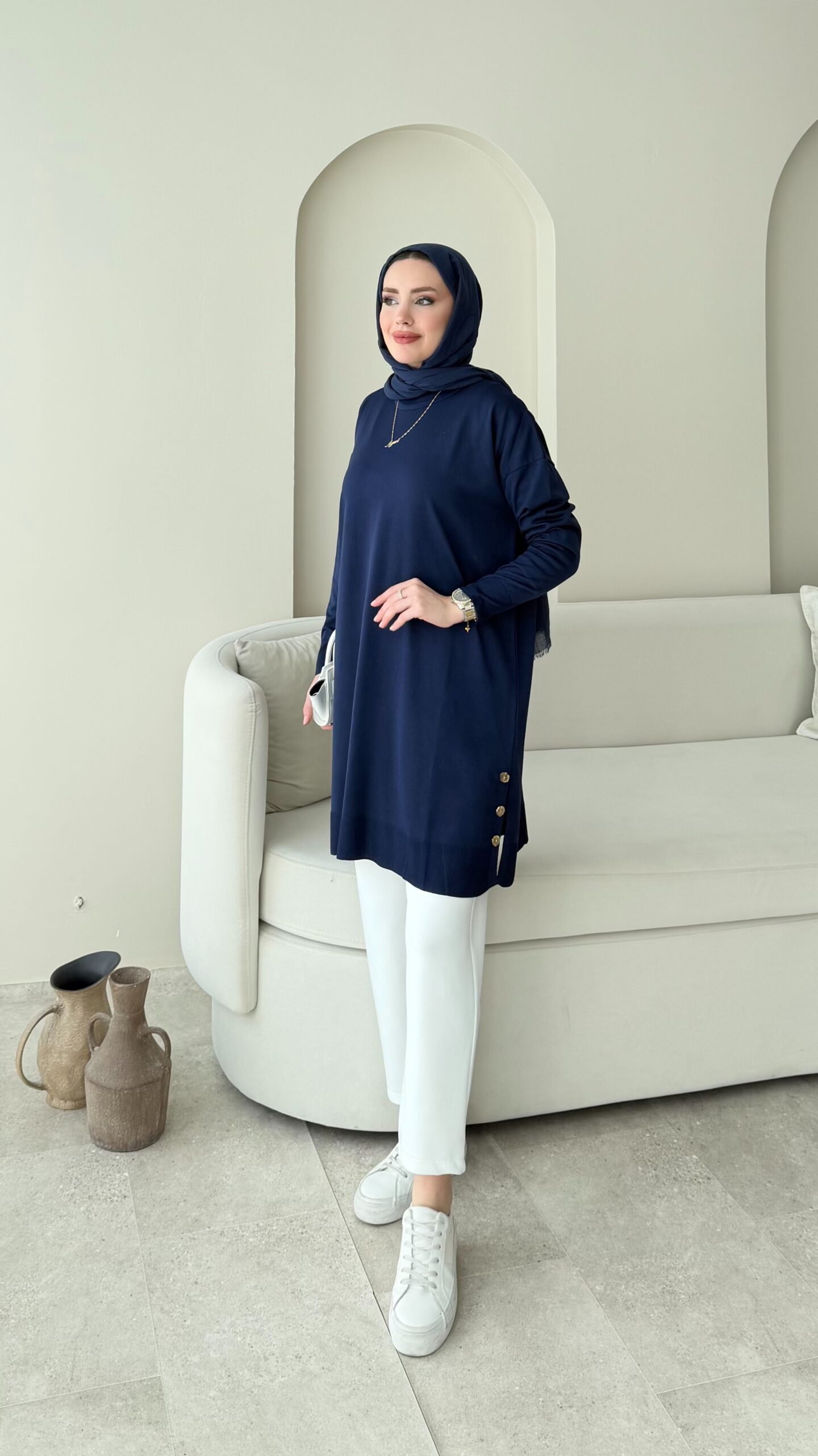 IMG_2731.jpg Ferya Kazak - Lacivert - Görsel 1