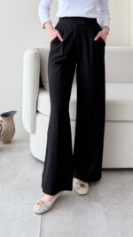 Tera Palazzo Pantalon - Siyah - Görsel 3