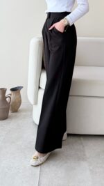Tera Palazzo Pantalon - Siyah - Görsel 2