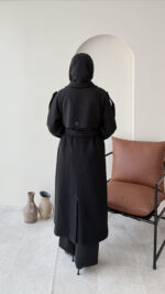 Bera Premium Kaşe Kaban – Siyah - Görsel 2