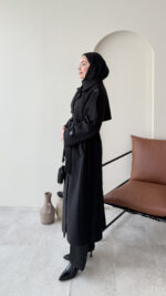 Bera Premium Kaşe Kaban – Siyah - Görsel 6