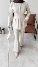 Pera Belden Bağlama Scuba Takım - Bej - Görsel 4