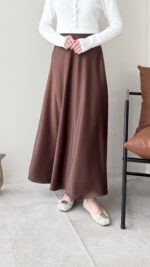 Niva Saten Etek - Koyu Kahve - Görsel 2