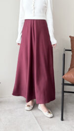 Niva Saten Etek - Bordo - Görsel 2