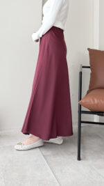 Niva Saten Etek - Bordo - Görsel 3