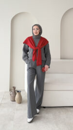 Elora Triko Kazak - Antrasit - Görsel 3