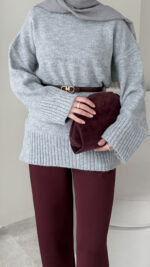 Hola Triko Kazak - Gri - Görsel 3