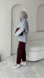 Hola Triko Kazak - Gri - Görsel 6