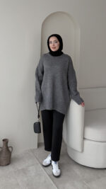 Hola Triko Kazak - Antrasit - Görsel 3