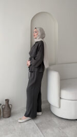 Mayra Tensel Takım - Antrasit - Görsel 2