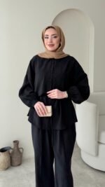 Mayra Tensel Takım - Siyah - Görsel 3