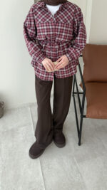 Oduncu Gömlek - Bordo - Görsel 5