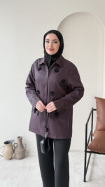 Flower Ceket - Mürdüm