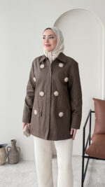 Flower Ceket - Kahve - Görsel 2