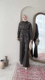 Noyan Denim Takım - Kahve