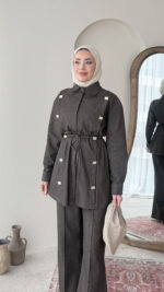 Noyan Denim Takım - Kahve - Görsel 3