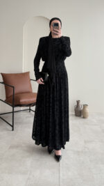 Moon Tasarım Elbise - Siyah - Görsel 7