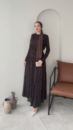 Moon Tasarım Elbise - Acı Kahve