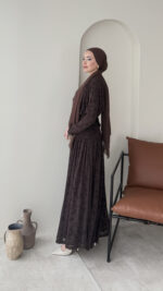 Moon Tasarım Elbise - Acı Kahve - Görsel 2