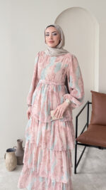 Viona Tasarım Elbise - Pembe - Görsel 4