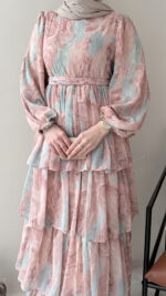 Viona Tasarım Elbise - Pembe - Görsel 6