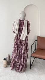 Viona Tasarım Elbise - Mürdüm - Görsel 3