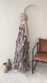 Viona Tasarım Elbise - Vizon (ön sipariş bayramdan sonra kargo ) - Görsel 2