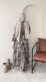 Viona Tasarım Elbise - Vizon (ön sipariş bayramdan sonra kargo ) - Görsel 3