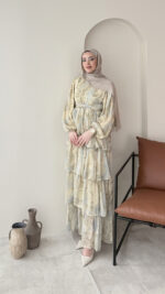 Viona Tasarım Elbise - Sarı (Ön sipariş bayram sonrası)