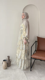 Viona Tasarım Elbise - Sarı (Ön sipariş bayram sonrası) - Görsel 2