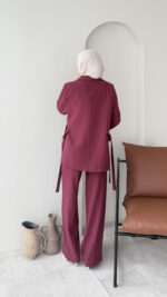 Belin Blazer Takım - Bordo - Görsel 3