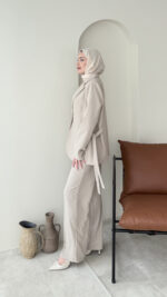 Belin Blazer Takım - Taş - Görsel 2