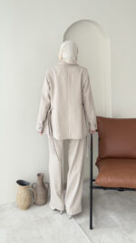 Belin Blazer Takım - Taş - Görsel 3